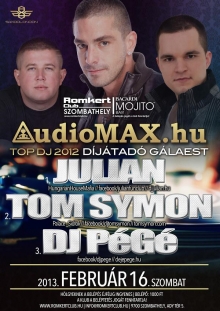 AudioMAX.hu TOP DJ 2012 Díjátadó Party flyer
